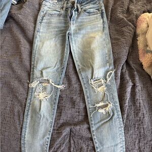 Distressed Light Blue Women's Jeans